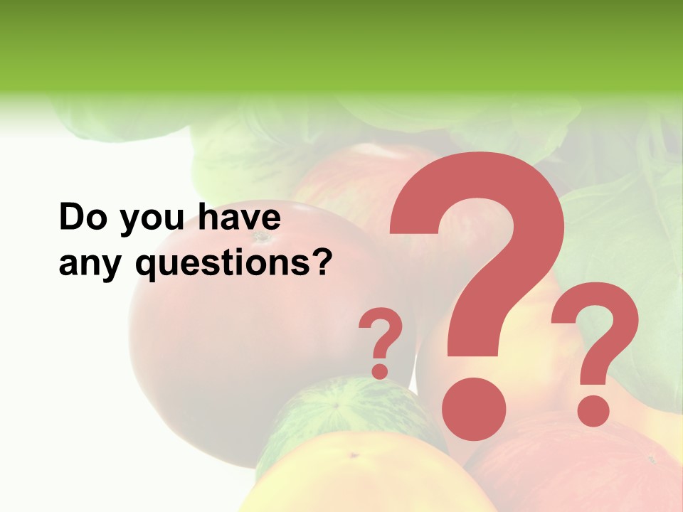 Vegetarian Basil Leaves Freshness PowerPoint Template