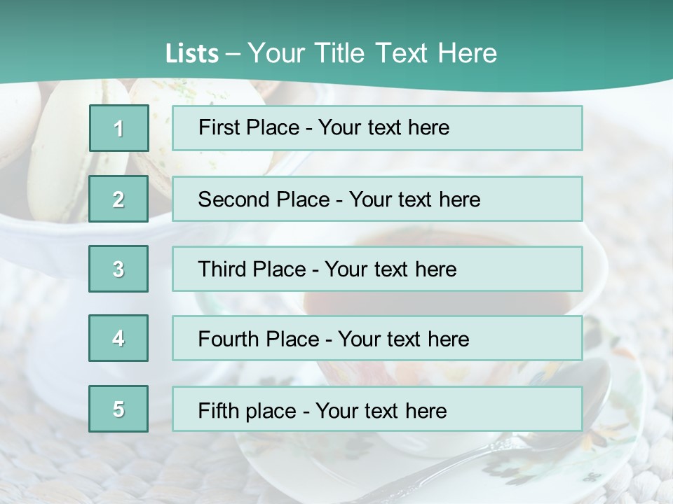 Sweet White Selection PowerPoint Template