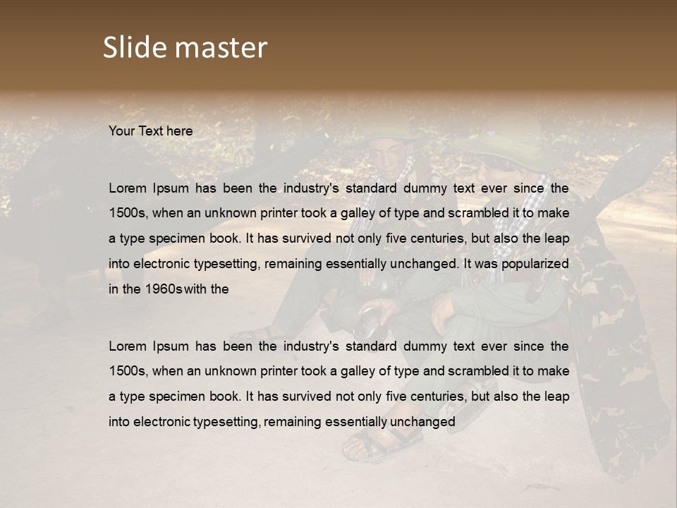 Design Army Object PowerPoint Template