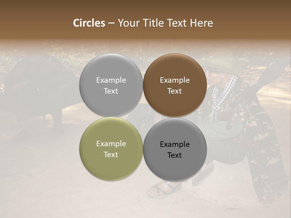 Design Army Object PowerPoint Template