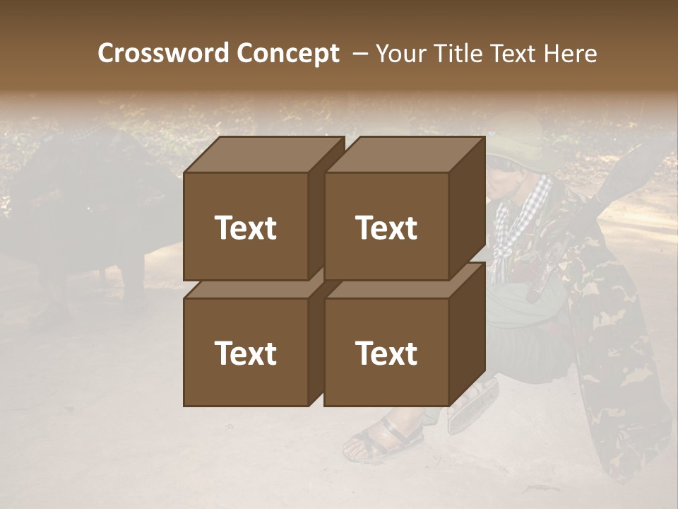 Design Army Object PowerPoint Template