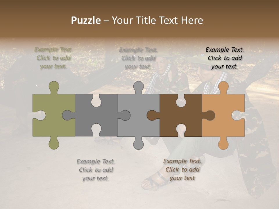 Design Army Object PowerPoint Template