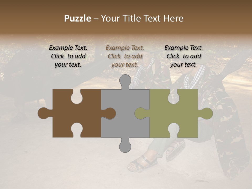 Design Army Object PowerPoint Template