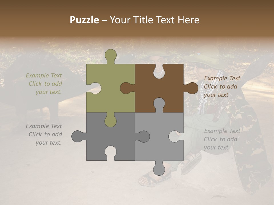 Design Army Object PowerPoint Template