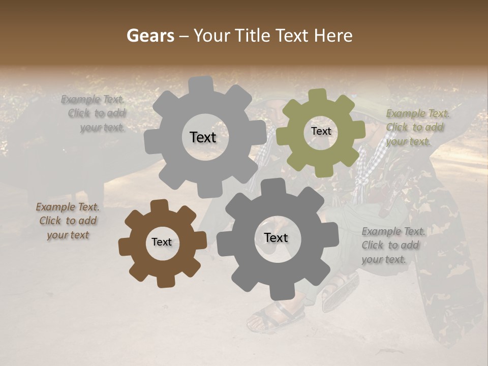 Design Army Object PowerPoint Template