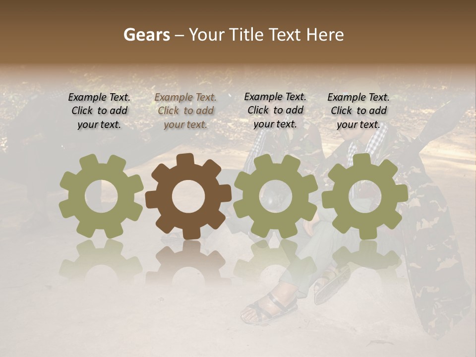 Design Army Object PowerPoint Template