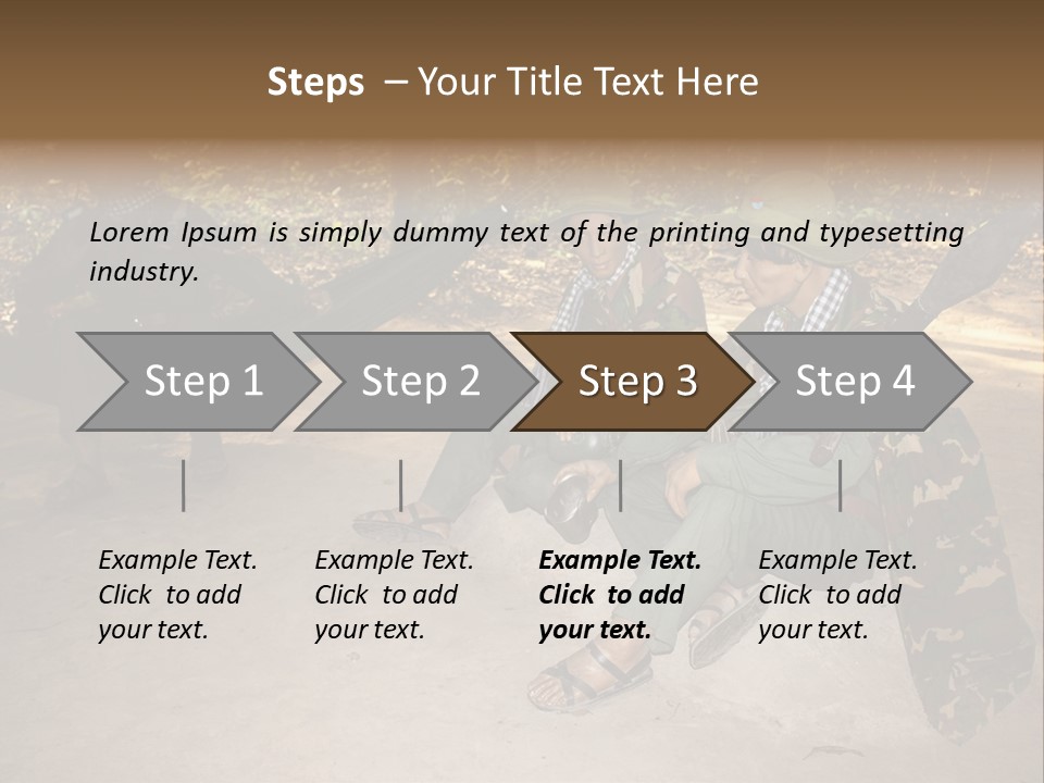 Design Army Object PowerPoint Template