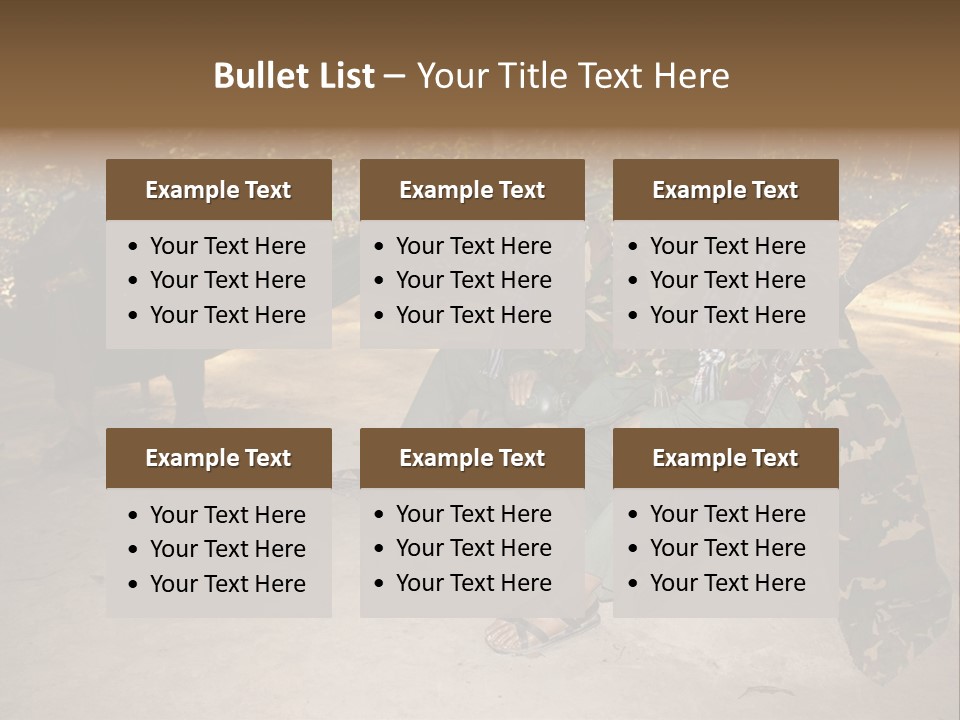 Design Army Object PowerPoint Template