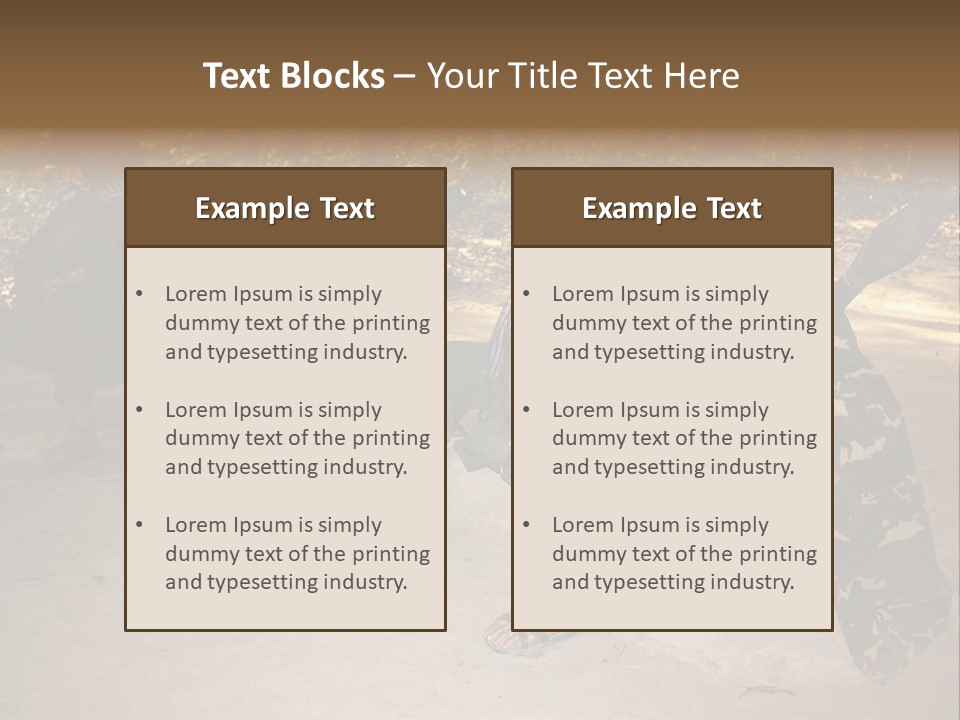 Design Army Object PowerPoint Template