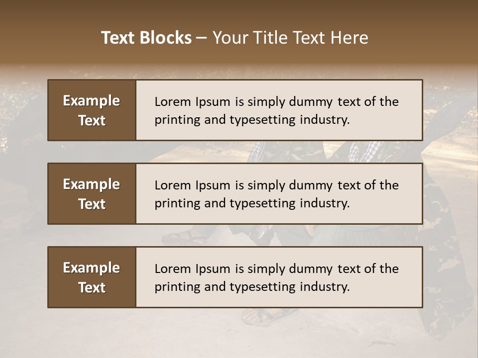 Design Army Object PowerPoint Template
