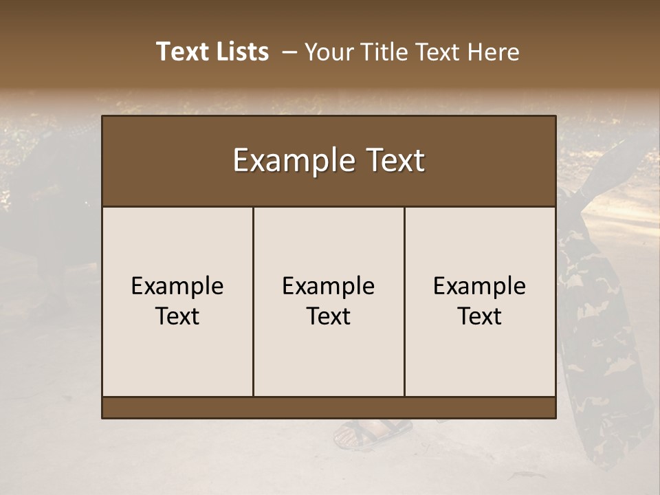 Design Army Object PowerPoint Template