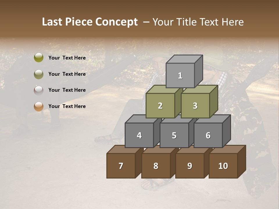 Design Army Object PowerPoint Template