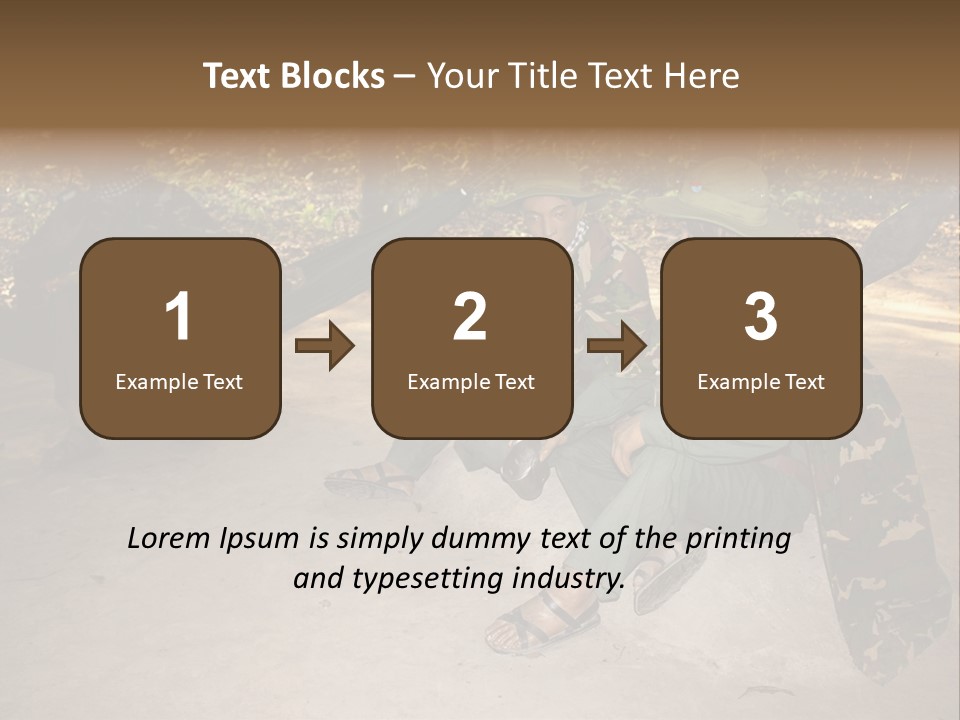 Design Army Object PowerPoint Template