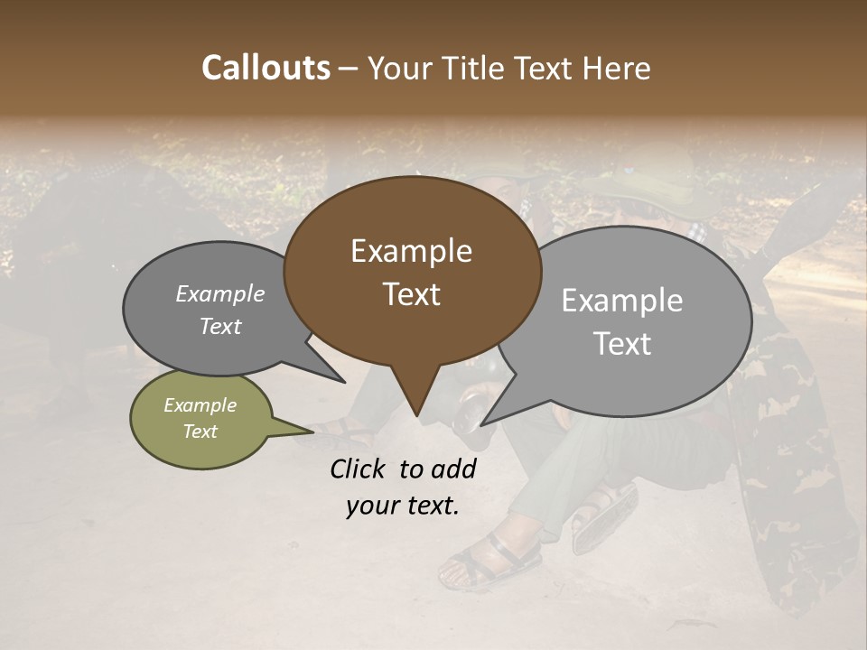 Design Army Object PowerPoint Template