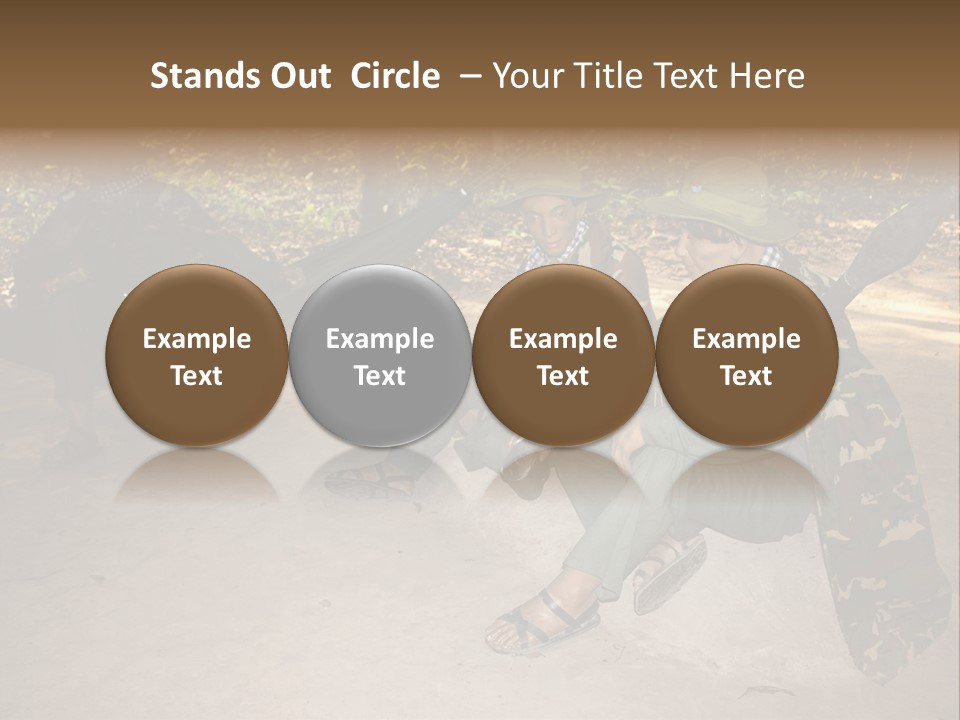 Design Army Object PowerPoint Template