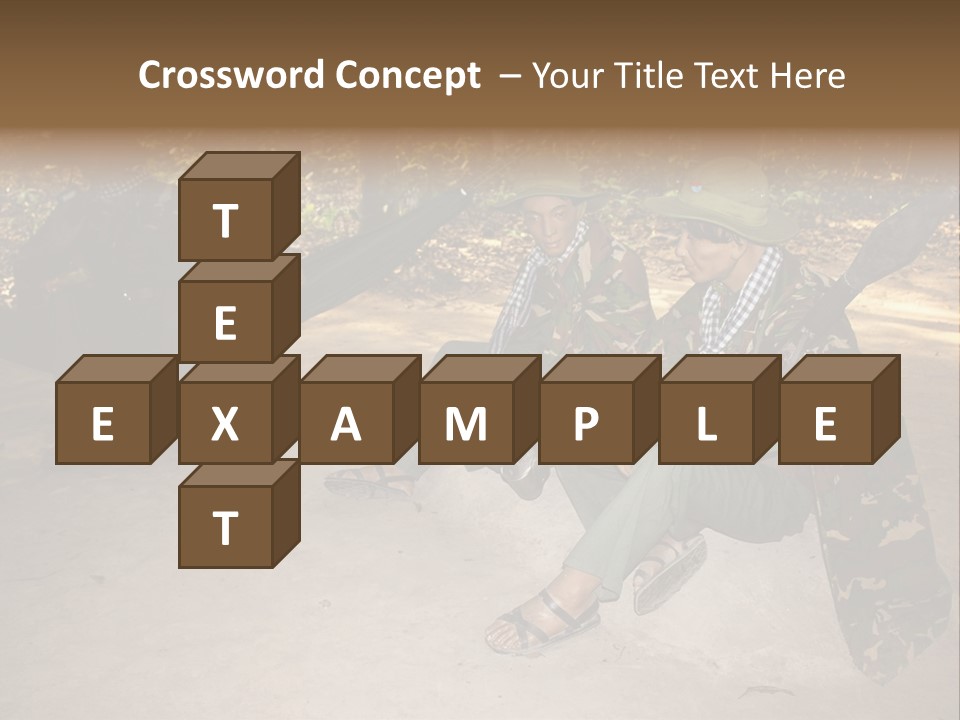 Design Army Object PowerPoint Template