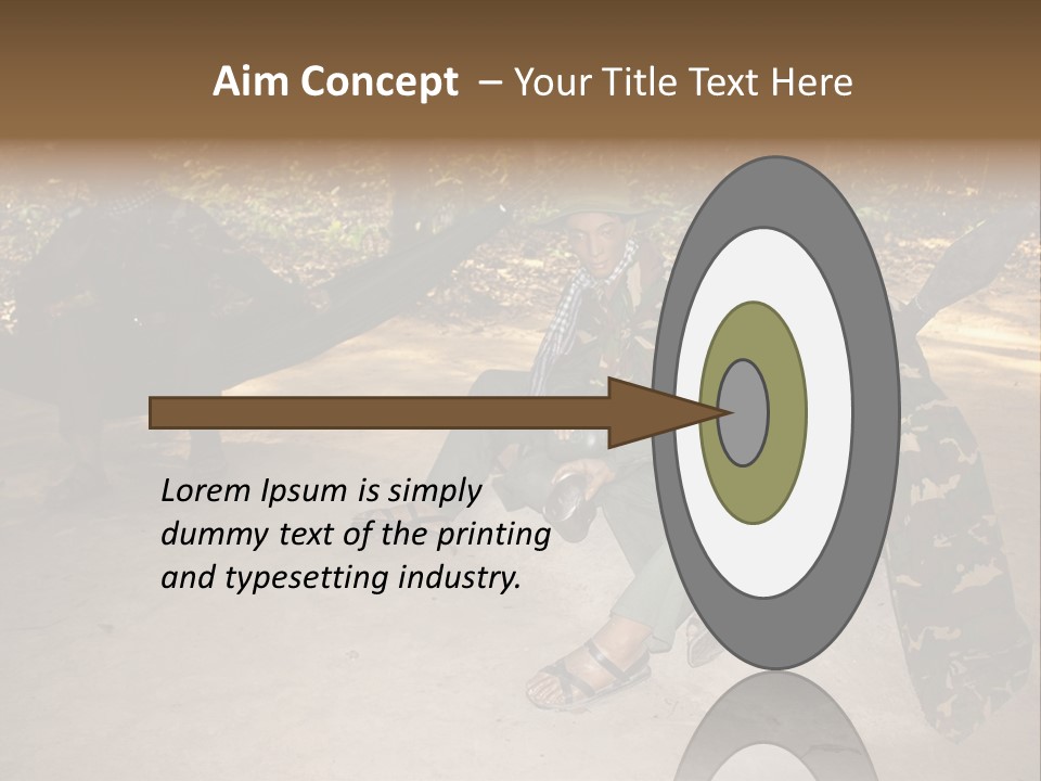 Design Army Object PowerPoint Template