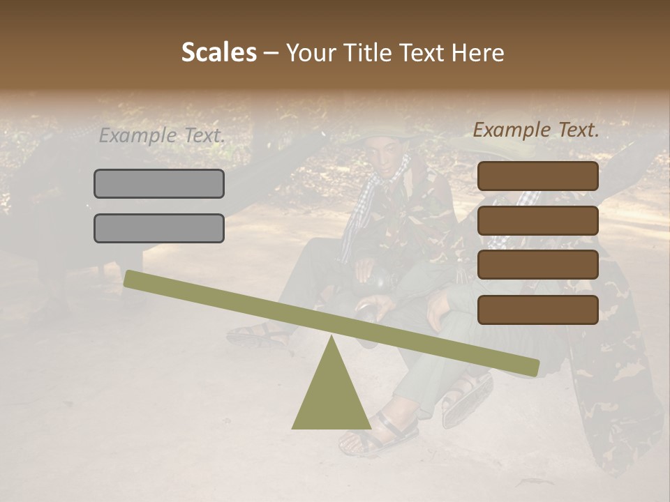 Design Army Object PowerPoint Template
