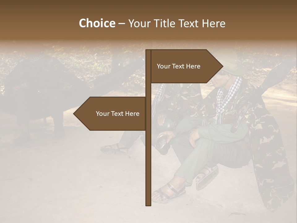 Design Army Object PowerPoint Template
