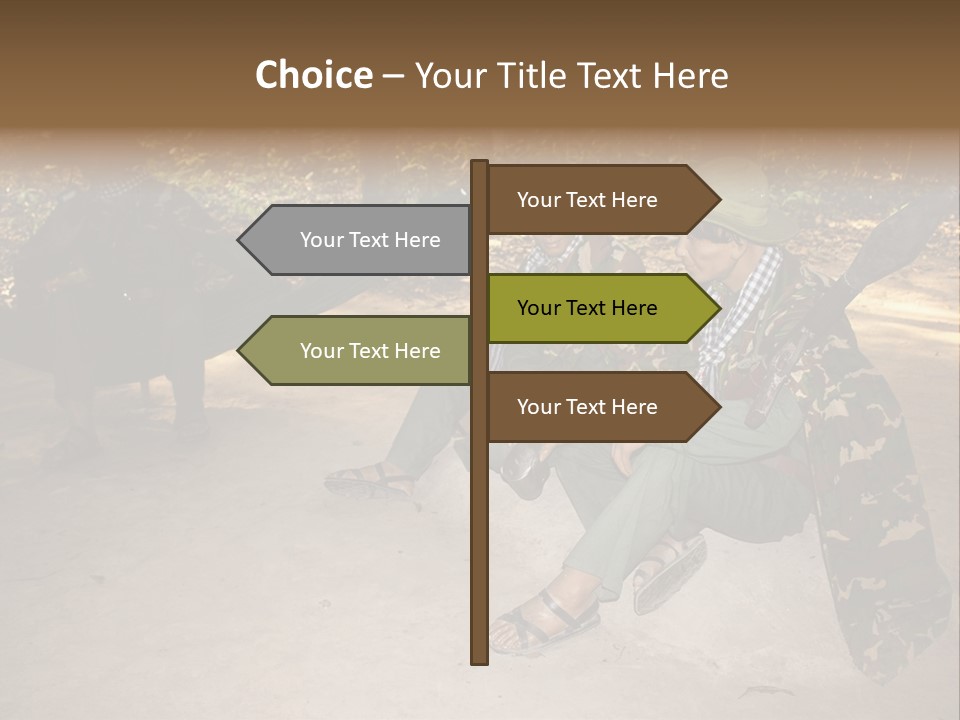 Design Army Object PowerPoint Template