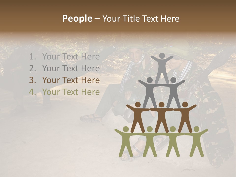 Design Army Object PowerPoint Template