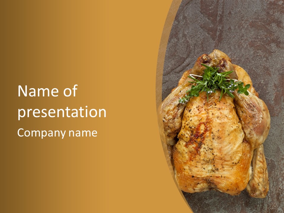 Juicy Grilled Golden PowerPoint Template