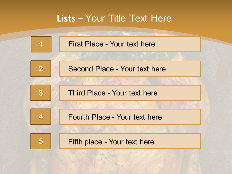 Juicy Grilled Golden PowerPoint Template