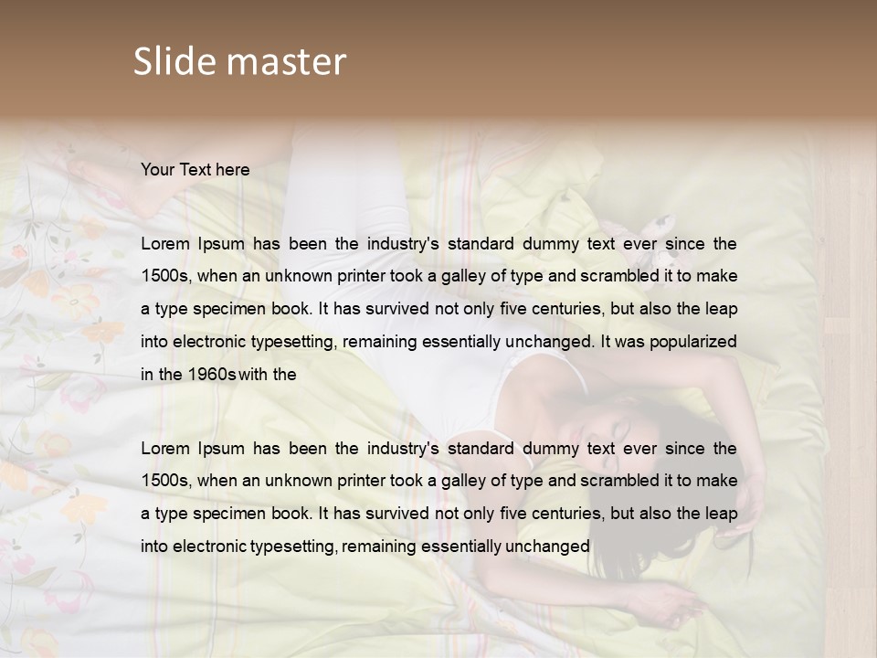 Young Happiness Awake PowerPoint Template