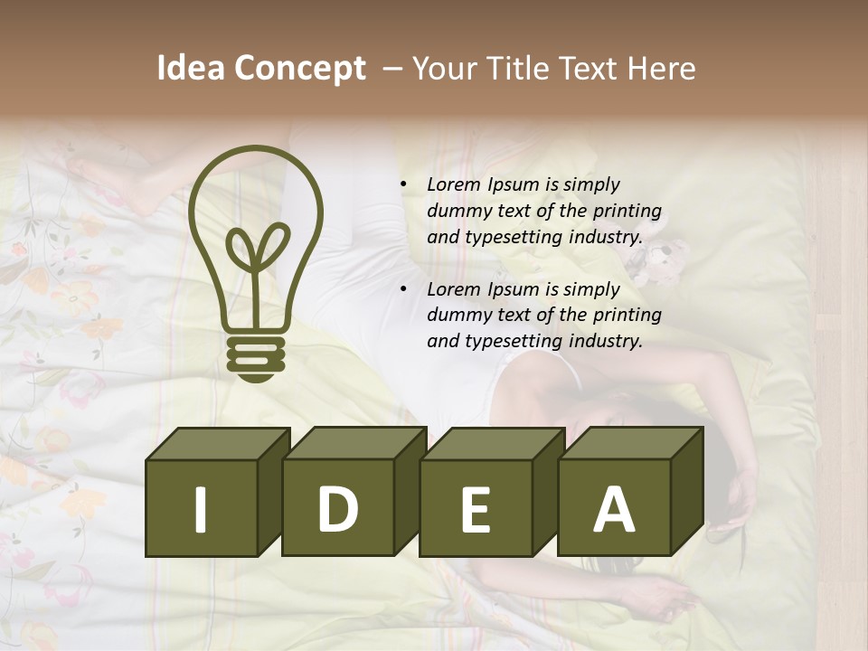 Young Happiness Awake PowerPoint Template