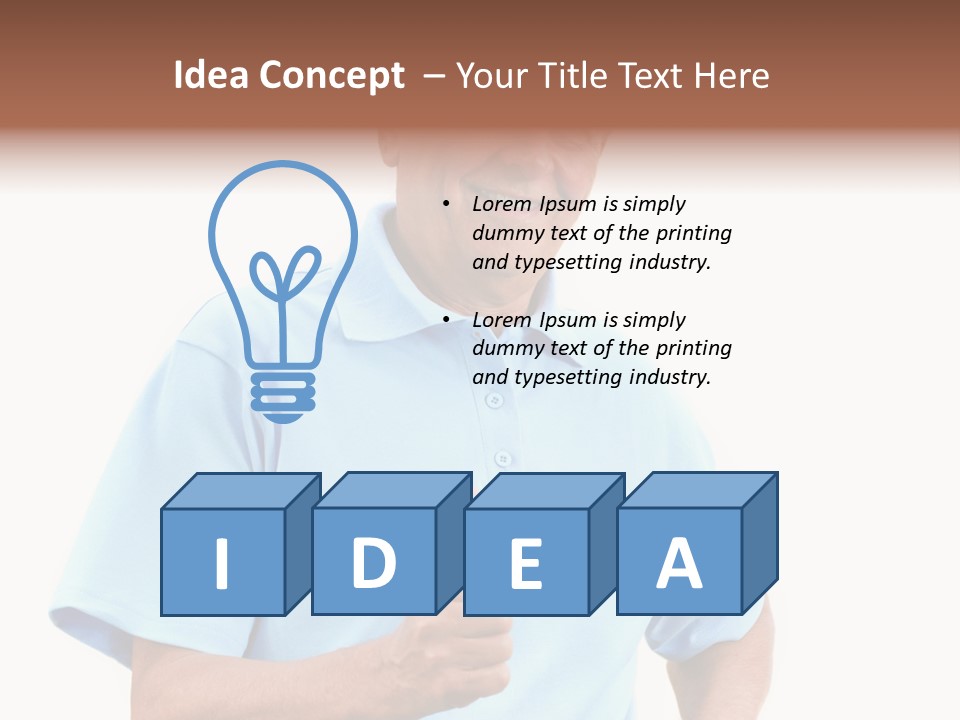 Active Hair Blue PowerPoint Template