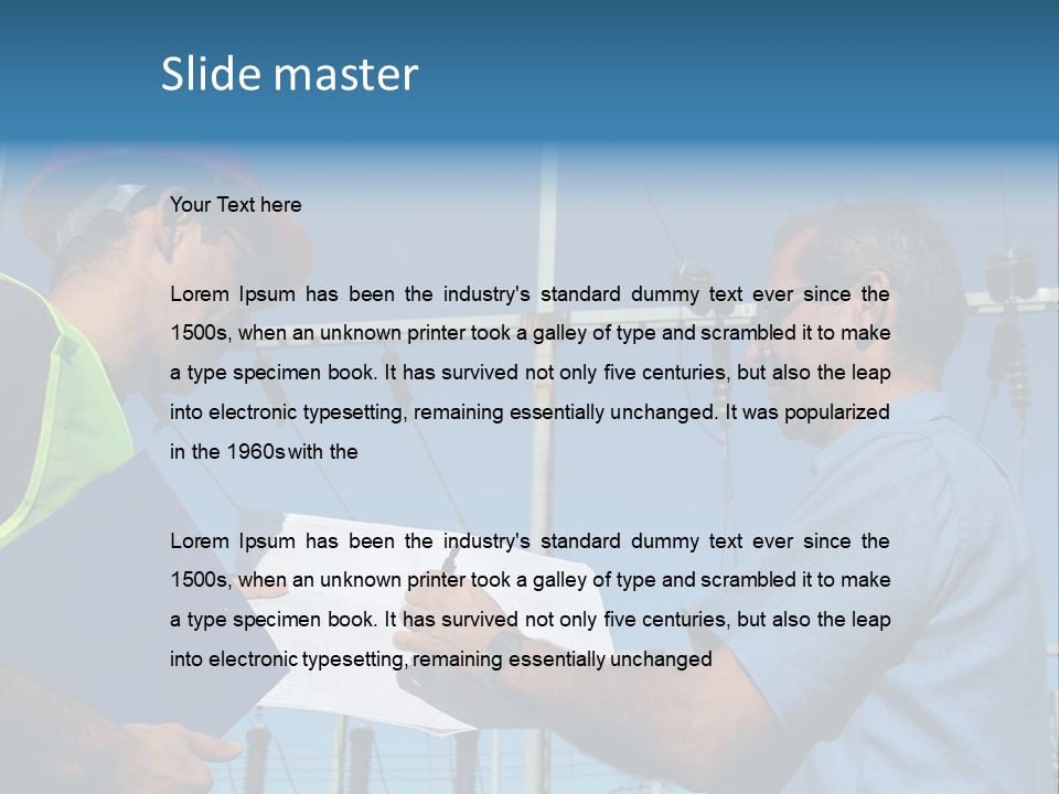 Power Handsome Smiling PowerPoint Template