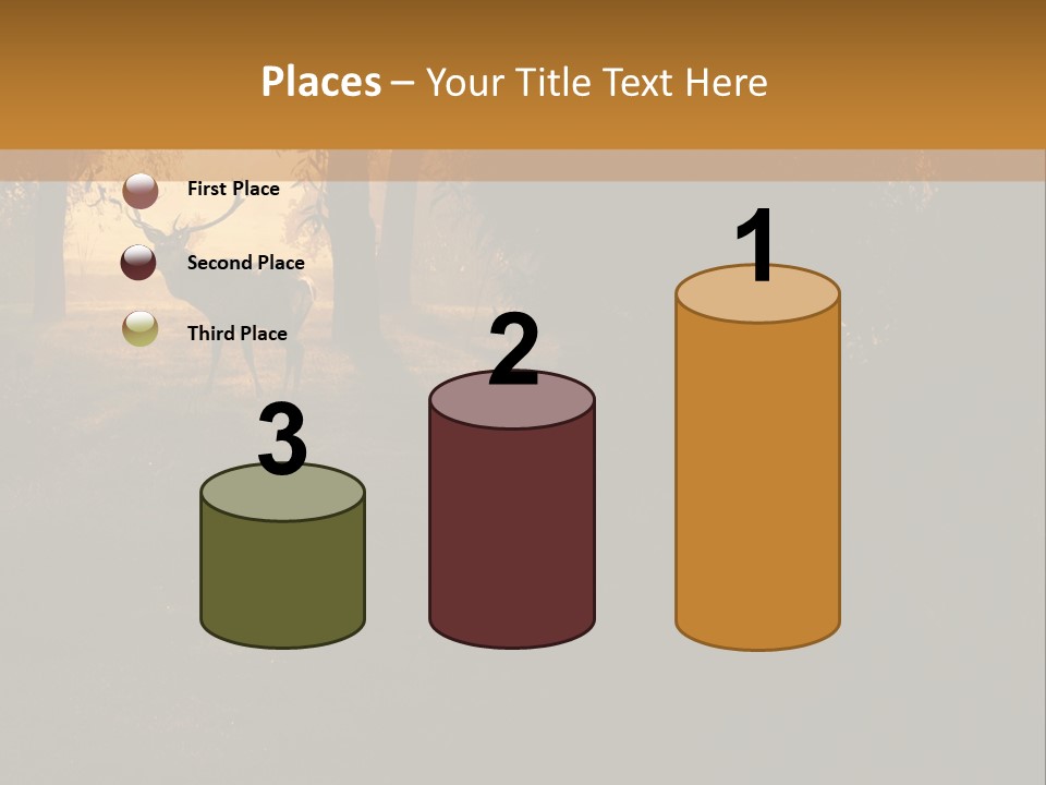 A Deer Standing In The Middle Of A Forest PowerPoint Template