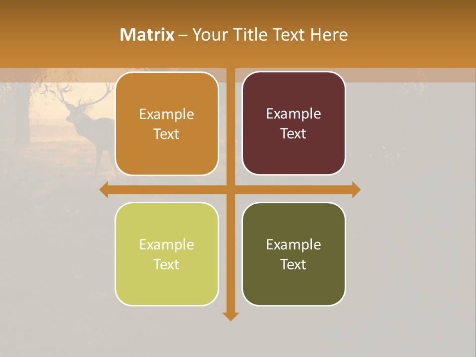 A Deer Standing In The Middle Of A Forest PowerPoint Template