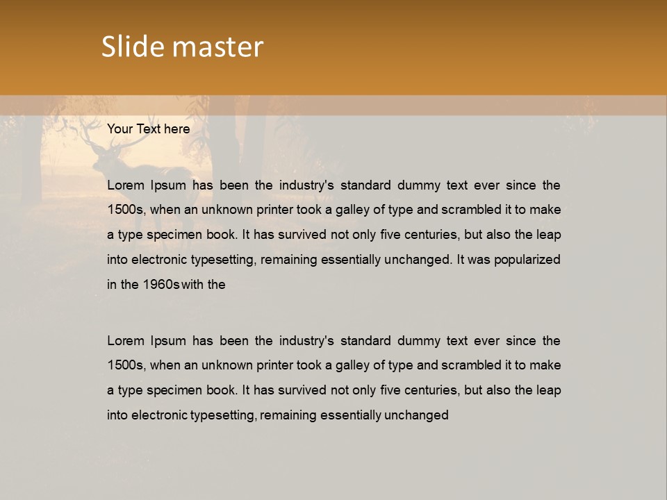 A Deer Standing In The Middle Of A Forest PowerPoint Template