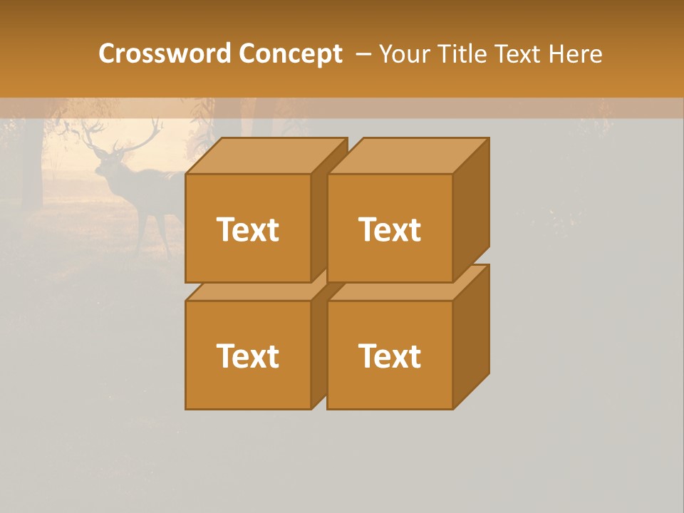 A Deer Standing In The Middle Of A Forest PowerPoint Template
