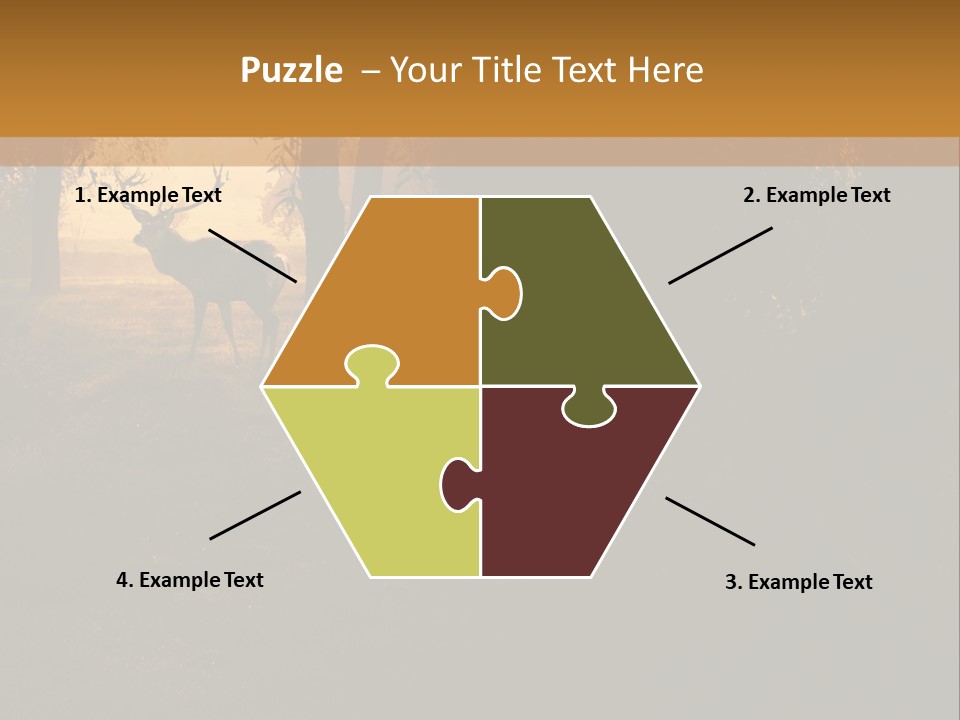 A Deer Standing In The Middle Of A Forest PowerPoint Template