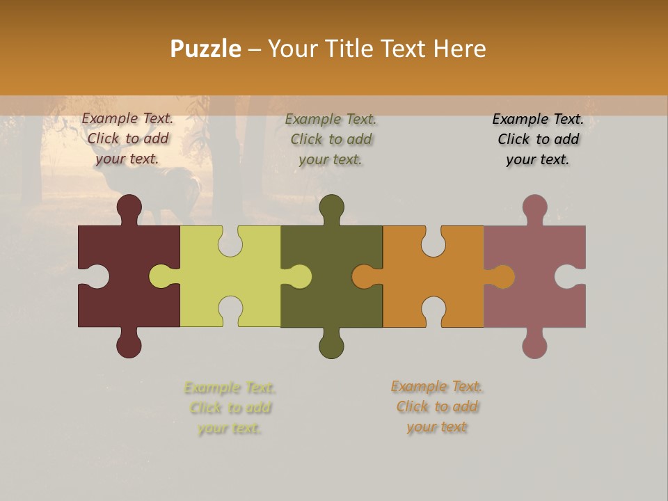 A Deer Standing In The Middle Of A Forest PowerPoint Template