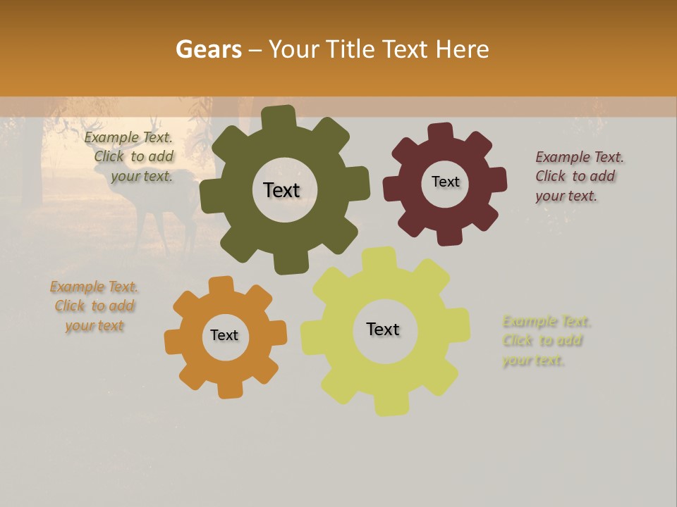 A Deer Standing In The Middle Of A Forest PowerPoint Template