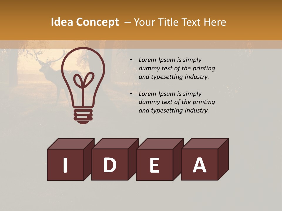 A Deer Standing In The Middle Of A Forest PowerPoint Template