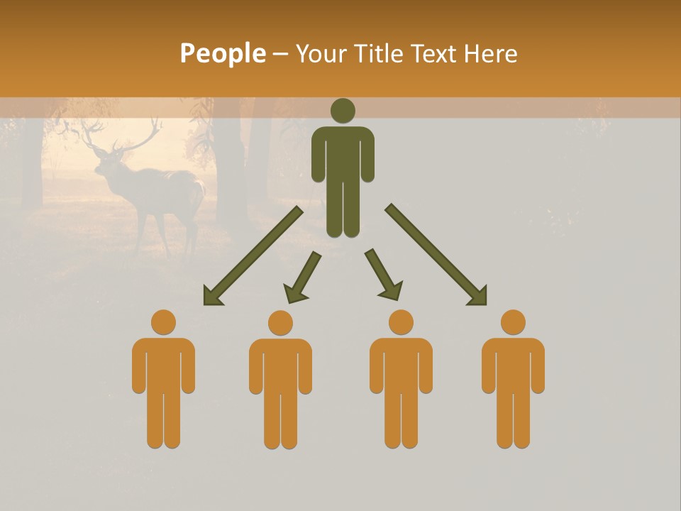 A Deer Standing In The Middle Of A Forest PowerPoint Template