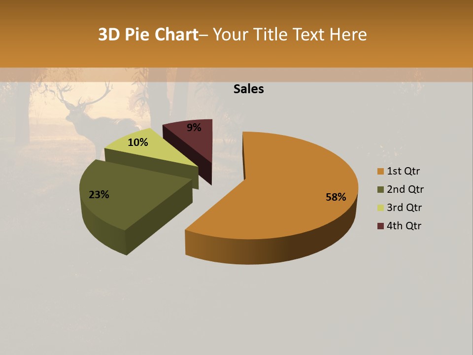 A Deer Standing In The Middle Of A Forest PowerPoint Template