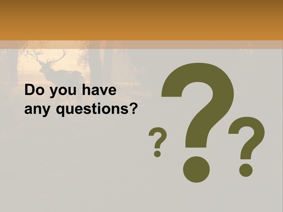 A Deer Standing In The Middle Of A Forest PowerPoint Template