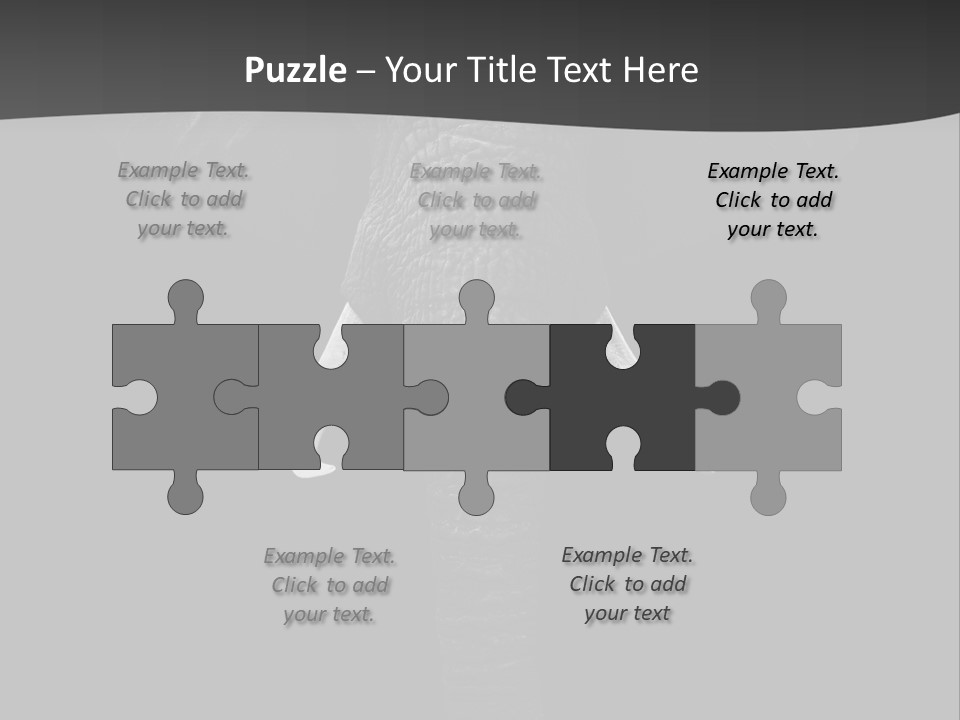 Dark Background Huge Elephant PowerPoint Template