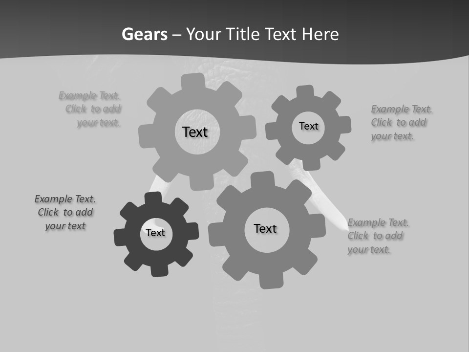 Dark Background Huge Elephant PowerPoint Template