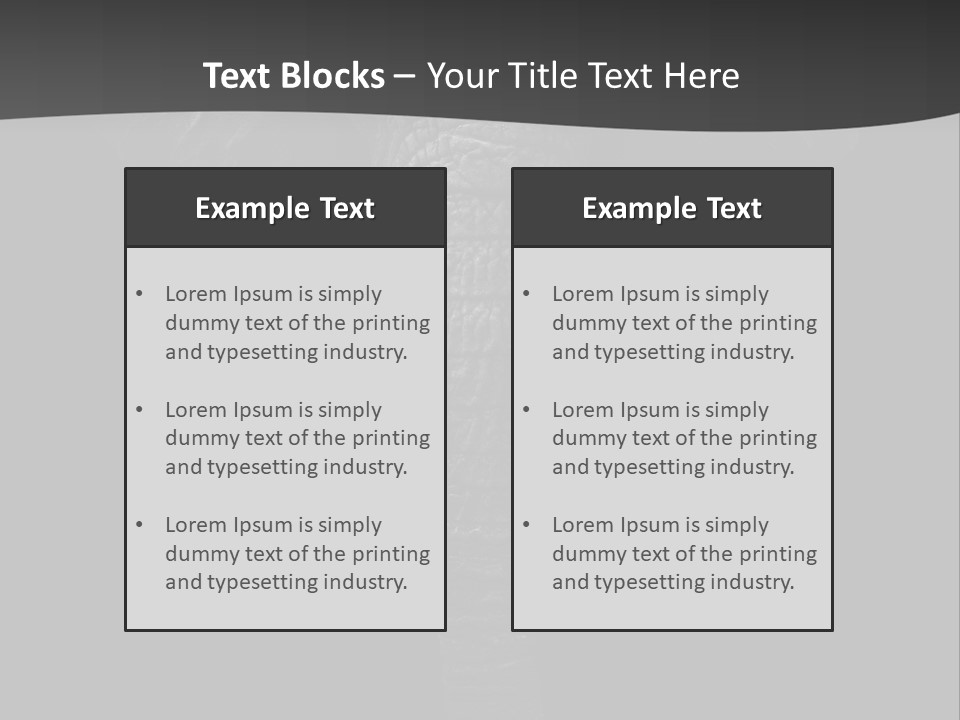 Dark Background Huge Elephant PowerPoint Template