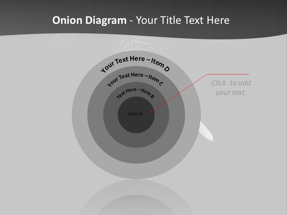 Dark Background Huge Elephant PowerPoint Template