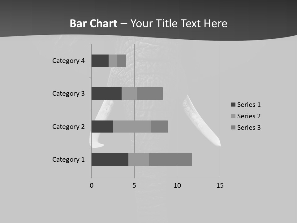 Dark Background Huge Elephant PowerPoint Template