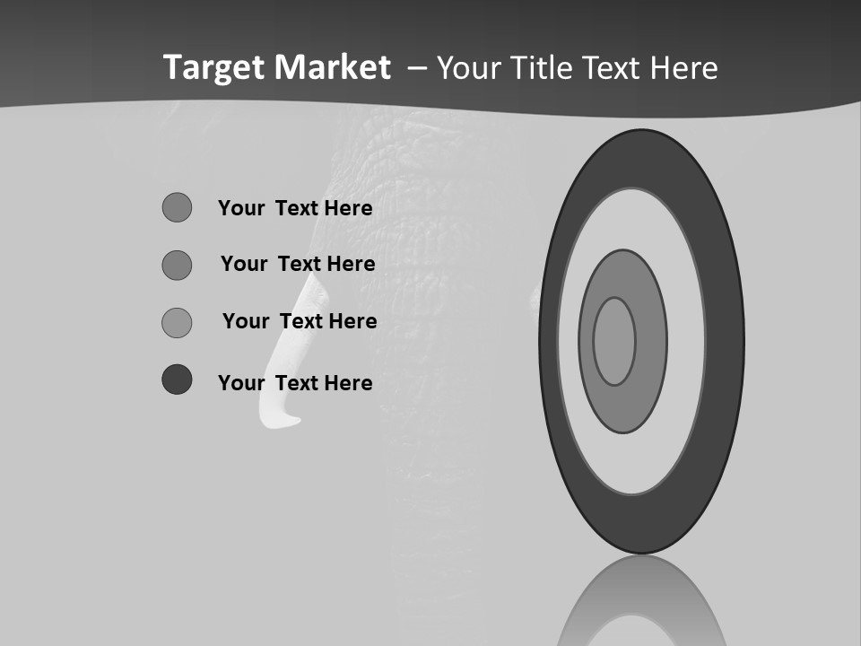 Dark Background Huge Elephant PowerPoint Template