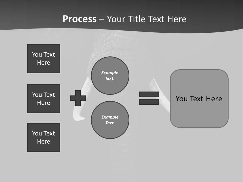 Dark Background Huge Elephant PowerPoint Template