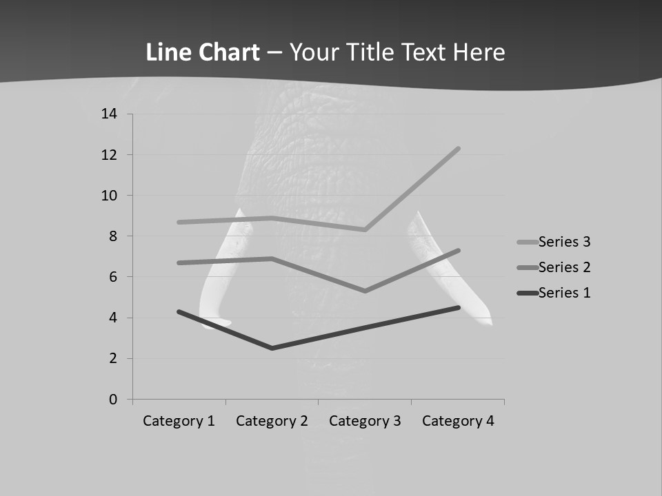 Dark Background Huge Elephant PowerPoint Template